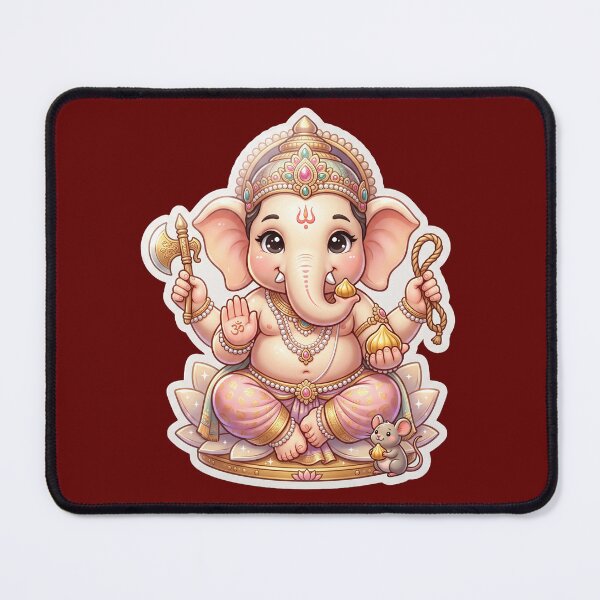 Item preview, Cute Chibi Lord Ganesha Sticker — Hindu Elephant God of Prosperity & New Beginnings designed and sold by krazzyremo.