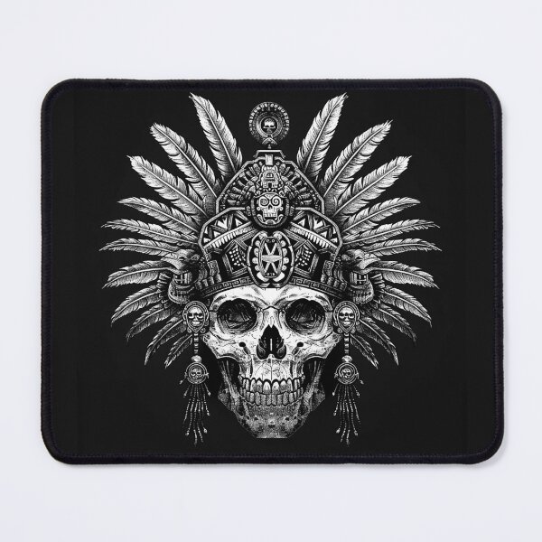 Item preview, Mesoamerican Feathered Skull Warrior Headdress designed and sold by inkoutninja.