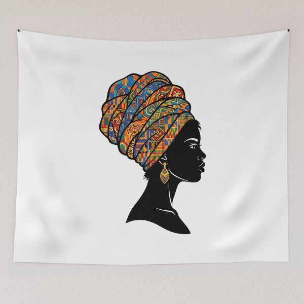 Item preview, African Woman Headwrap Geometric Pattern Cultural Heritage designed and sold by SplashTastic.