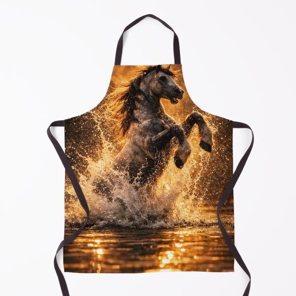 Item preview, Powerful rearing horse in golden water designed and sold by Fotografin1981.