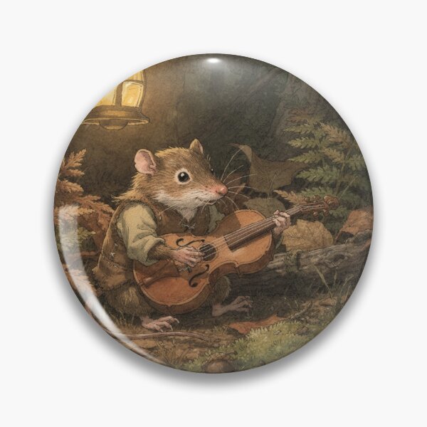 Item preview, Shrew Tuning a Tiny Fiddle Storybook Art designed and sold by PictorialWhimsy.