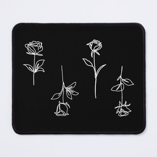 Item preview, White one line rose minimal simple flower designed and sold by M.lodhi.