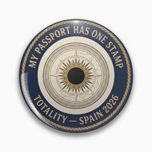 Item preview, Passport Has One Stamp Totality Eclipse Spain 2026 designed and sold by CalmCapy Co.