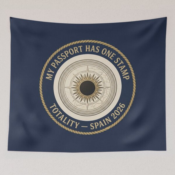 Item preview, My Passport Has One Stamp Totality Eclipse Badge designed and sold by CalmCapy Co.