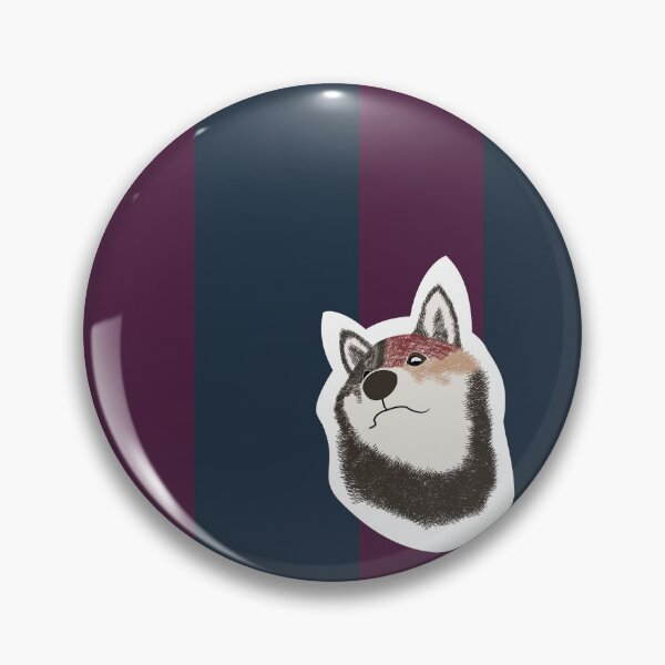 Item preview, Thick stripe (midnight, wine) with Shiba Inu designed and sold by ShibaCruise-On.