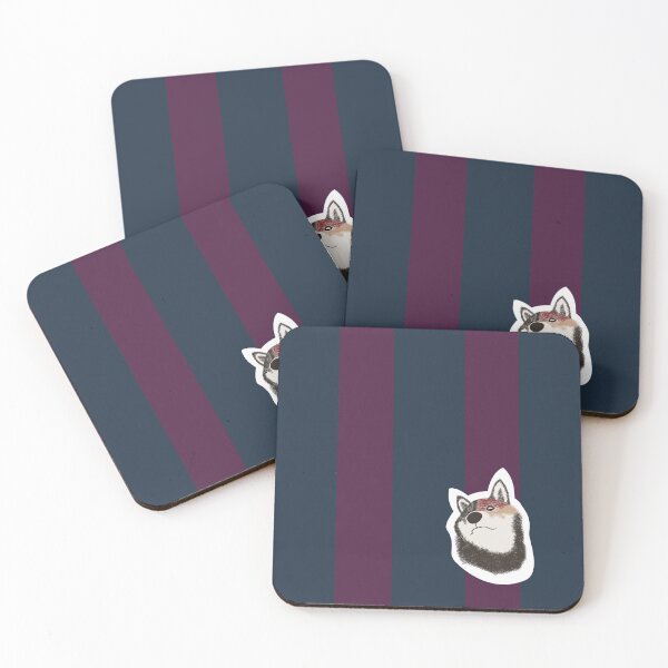 Item preview, Thick stripe (midnight, wine) with Shiba Inu designed and sold by ShibaCruise-On.