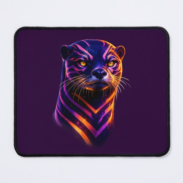 Item preview, Neon Otter Cyberpunk Animal Trippy Synthwave Poster designed and sold by K Design Store.