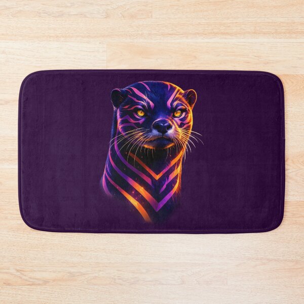 Item preview, Neon Otter Cyberpunk Animal Trippy Synthwave Poster designed and sold by K Design Store.