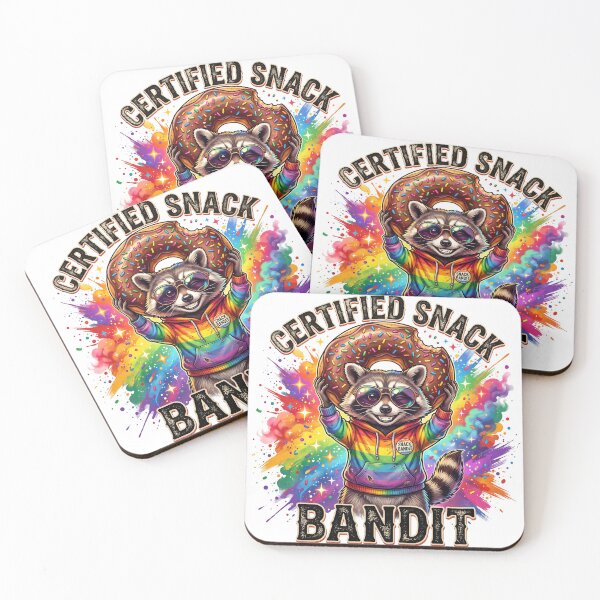 Item preview, Certified Snack Bandit Raccoon T-Shirt | Funny Rainbow Raccoon Donut Graphic | Cute Colorful Animal Art designed and sold by RBToper.