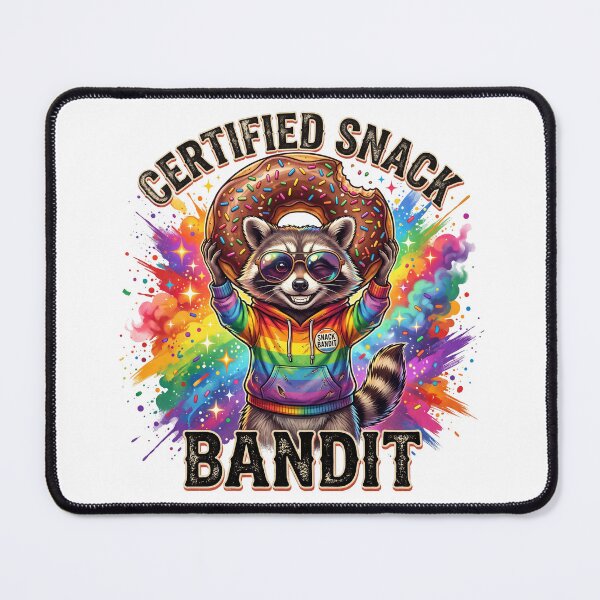 Item preview, Certified Snack Bandit Raccoon T-Shirt | Funny Rainbow Raccoon Donut Graphic | Cute Colorful Animal Art designed and sold by RBToper.