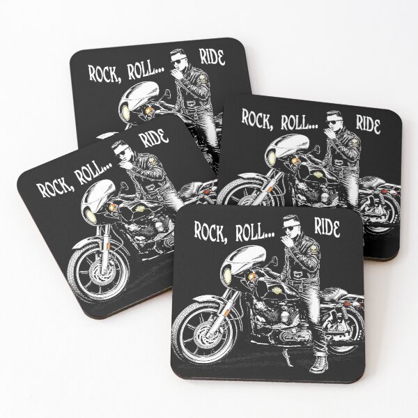 Item preview, Rock Roll Ride Cafe Drifter Dark Background designed and sold by Larry Oates.