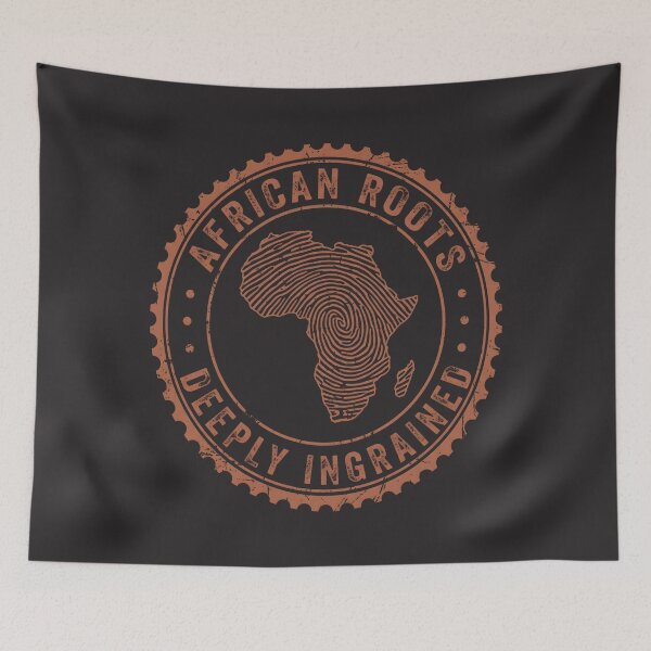 Item preview, African Roots Map Fingerprint Cultural Heritage designed and sold by SplashTastic.