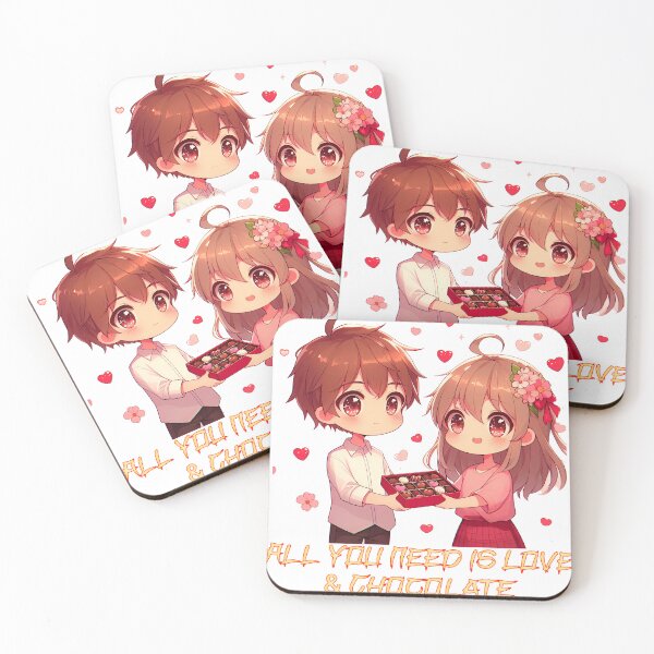 Item preview, Cute Anime Couple Love and Chocolate designed and sold by Sumikaze-Ren.