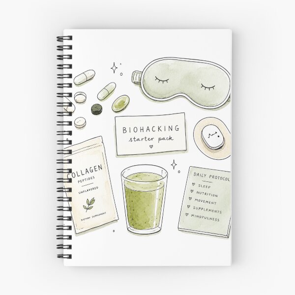 Item preview, Biohacking Daily Protocol Checklist | Wellness Routine Printable | Minimalist Self-Care & Healthy Habits Design designed and sold by Ramona-Gliga.