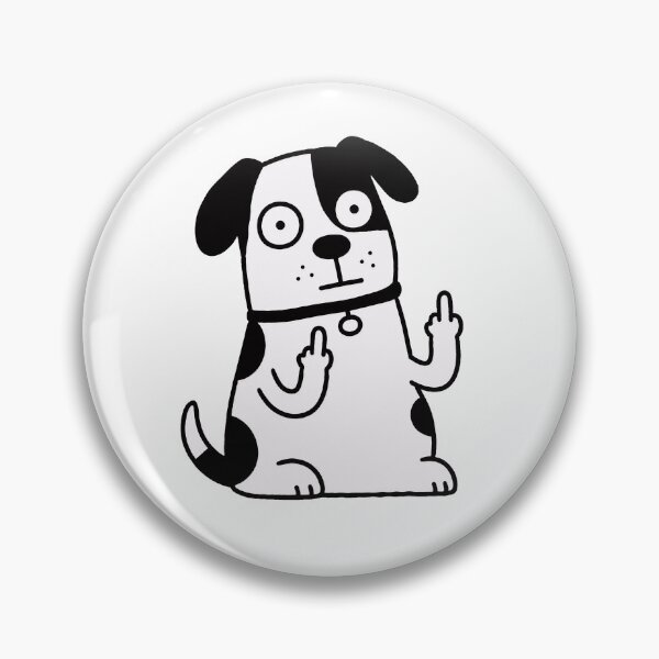 Item preview, Funny Black and White Dog Sticker designed and sold by HoloHugDesigns.