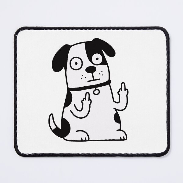 Item preview, Funny Black and White Dog Sticker designed and sold by HoloHugDesigns.