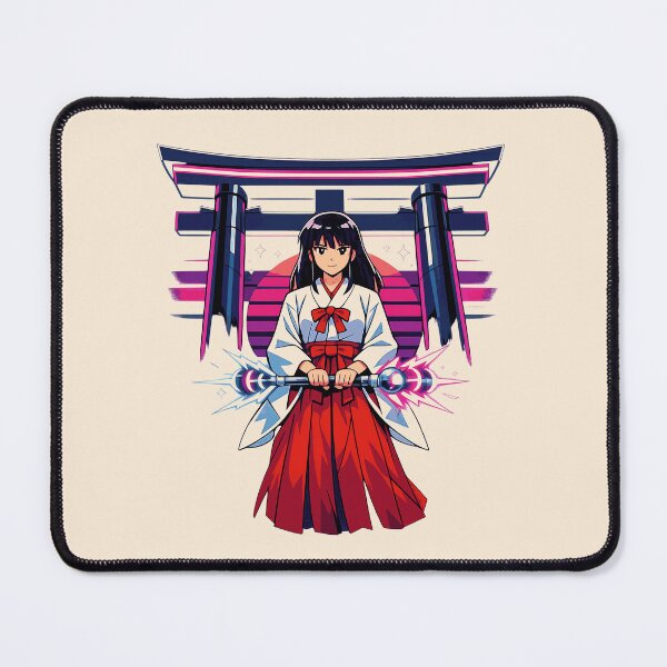 Item preview, Neon Retro Anime Shrine Maiden designed and sold by KungPowUnicorn.