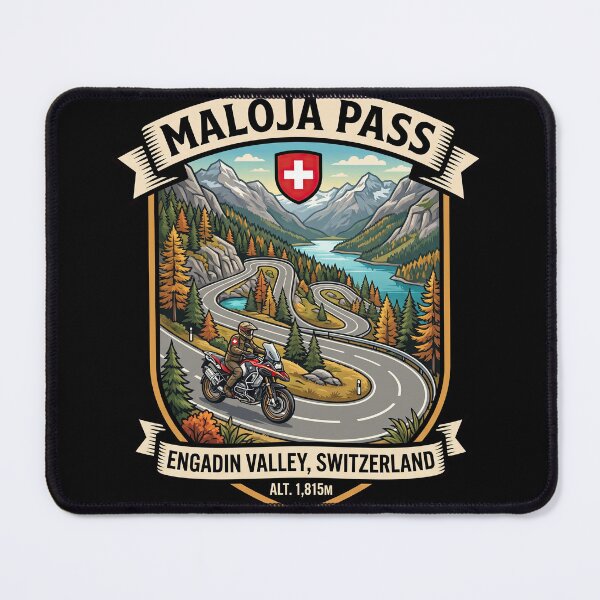 Item preview, Maloja Pass Switzerland Motorcycle Touring Design designed and sold by enzoade.