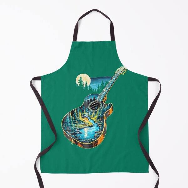 Item preview, Woodland Guitar Moon Camping Art designed and sold by RodriguezheySho.