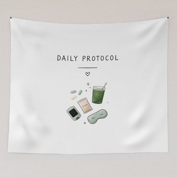 Item preview, Biohacking Daily Protocol Checklist | Wellness Routine Printable | Minimalist Self-Care & Healthy Habits Design designed and sold by Ramona-Gliga.