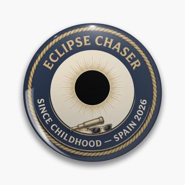 Item preview, Eclipse Chaser Since Childhood Vintage Badge designed and sold by CalmCapy Co.