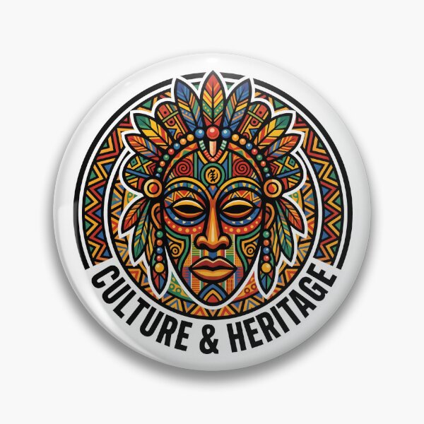 Item preview, African Tribal Mask Geometric Pattern Cultural Heritage designed and sold by SplashTastic.
