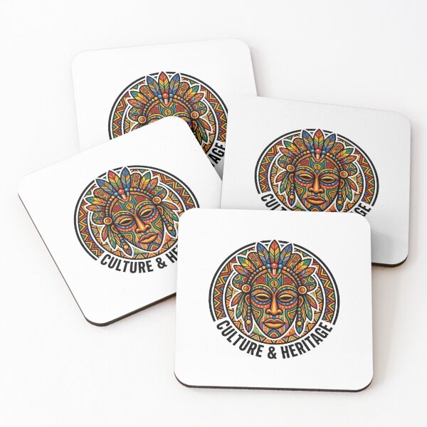 Item preview, African Tribal Mask Geometric Pattern Cultural Heritage designed and sold by SplashTastic.