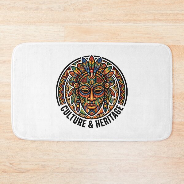 Item preview, African Tribal Mask Geometric Pattern Cultural Heritage designed and sold by SplashTastic.