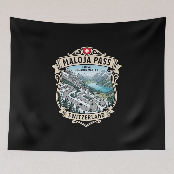 Item preview, Maloja Pass Switzerland Mountain Adventure Artwork designed and sold by enzoade.