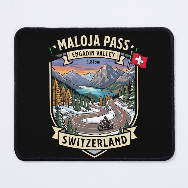 Item preview, Maloja Pass Switzerland Alpine Road Graphic designed and sold by enzoade.