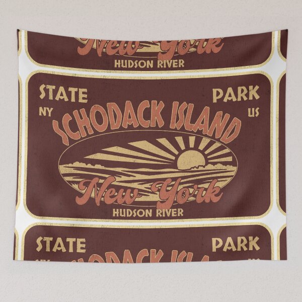 Item preview, Schodack Island State Park, Hudson River, New York, badge design designed and sold by Wanderful-roads.