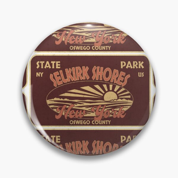 Item preview, Selkirk Shores State Park, Oswego County, New York, badge design designed and sold by Wanderful-roads.