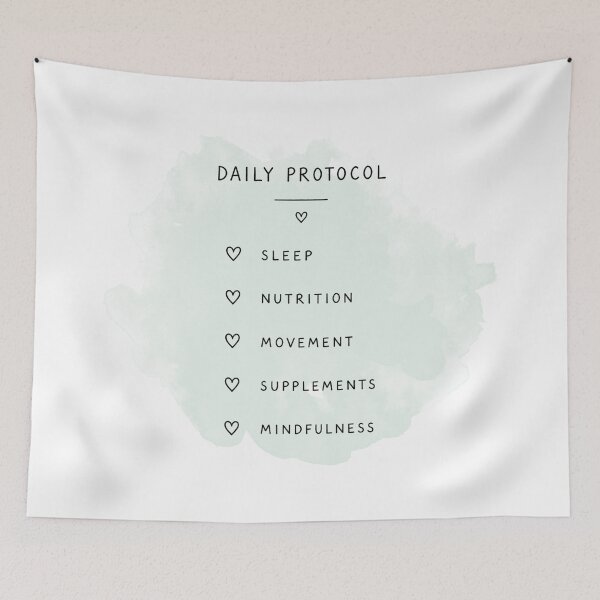 Item preview, Biohacking Daily Protocol Checklist | Wellness Routine Printable | Minimalist Self-Care & Healthy Habits Design designed and sold by Ramona-Gliga.