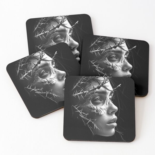 Item preview, Thorn Wrapped Woman Dark Gothic Portrait designed and sold by inkoutninja.