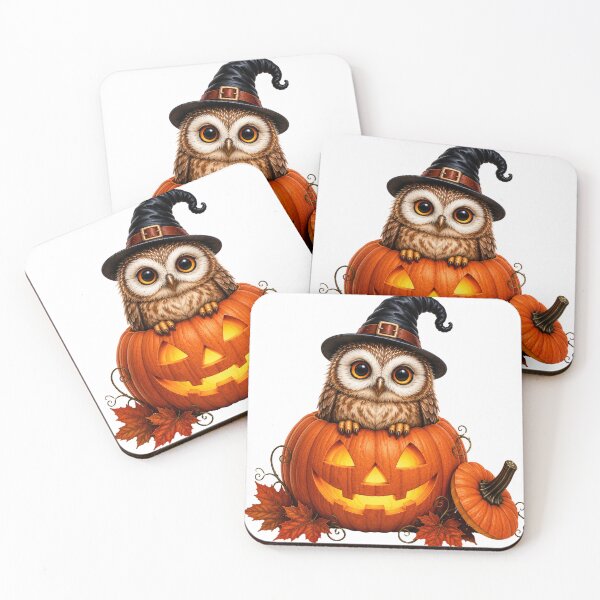 Item preview, Cute Owl in Halloween Pumpkin designed and sold by LovePrintArt.