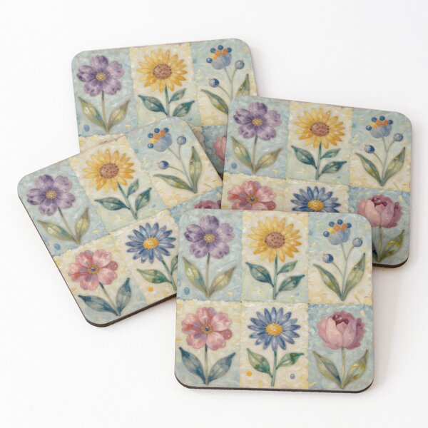 Item preview, Bright Whimsical Flower Quilt designed and sold by TheMadTeaParty.