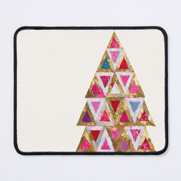 Item preview, Abstract Gold and Pink Textured Christmas Tree designed and sold by colorful-white.
