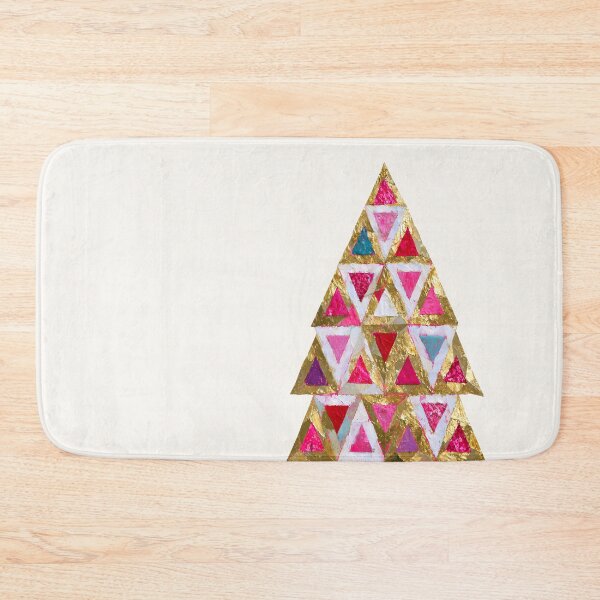Item preview, Abstract Gold and Pink Textured Christmas Tree designed and sold by colorful-white.