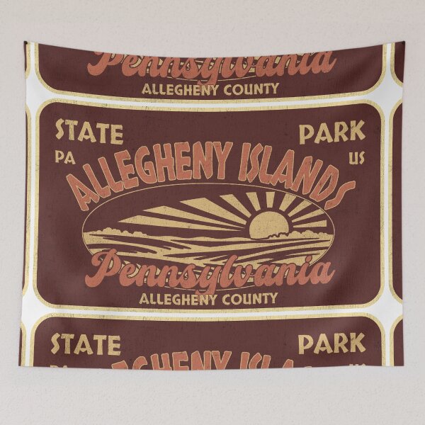 Item preview, Allegheny Islands State Park, Allegheny County, Pennsylvania, badge design designed and sold by Wanderful-roads.