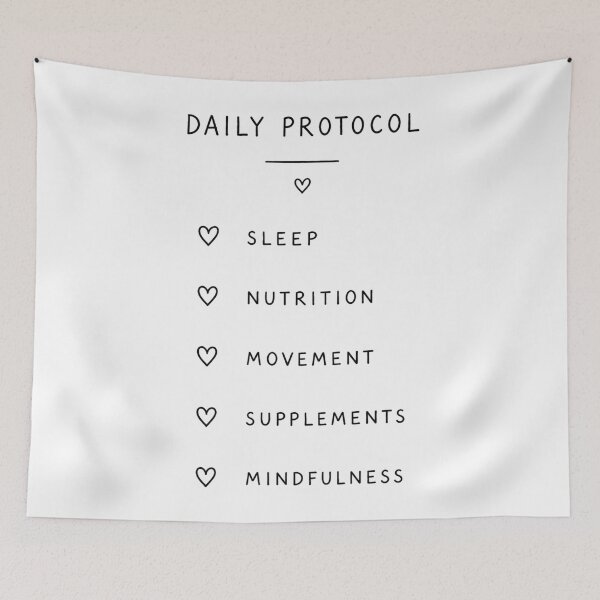 Item preview, Biohacking Daily Protocol Checklist | Wellness Routine Printable | Minimalist Self-Care & Healthy Habits Design designed and sold by Ramona-Gliga.