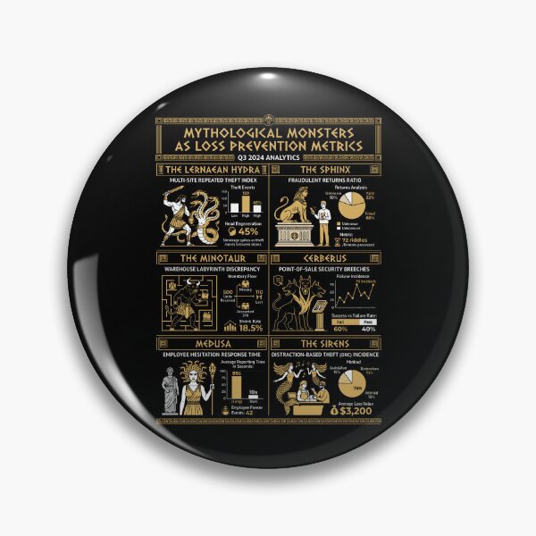 Item preview, Loss Prevention Metrics Mythological Monsters Analytics Chart designed and sold by SplashTastic.