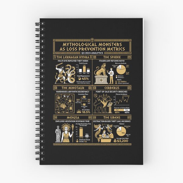 Item preview, Loss Prevention Metrics Mythological Monsters Analytics Chart designed and sold by SplashTastic.