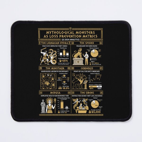 Item preview, Loss Prevention Metrics Mythological Monsters Analytics Chart designed and sold by SplashTastic.