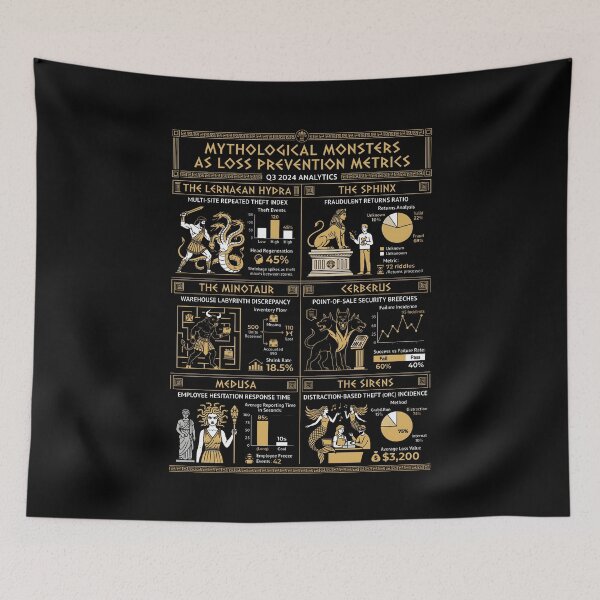 Item preview, Loss Prevention Metrics Mythological Monsters Analytics Chart designed and sold by SplashTastic.