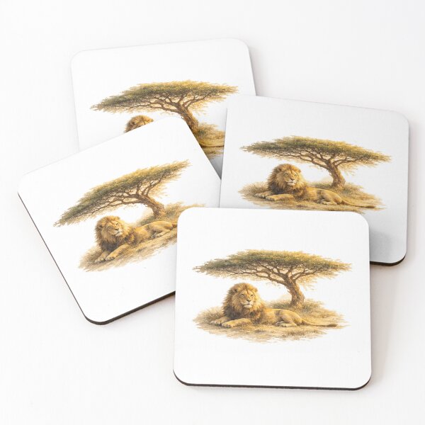 Item preview, Lion King | King of the Savannah | Majestic African Lion Illustration designed and sold by Tropium-Designs.
