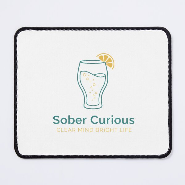 Item preview, Clear Mind Bright Life Sober Curious Minimalist Sparkling Water Logo designed and sold by Ahmed Nedji.