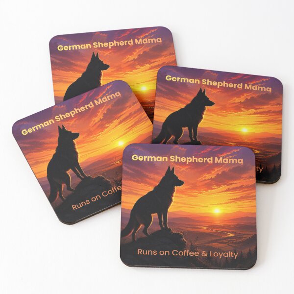 Item preview, German Shepherd Mama German Shepherd Mama Sunset Silhouette | Coffee & Loyalty Gift designed and sold by DogMomGifts .
