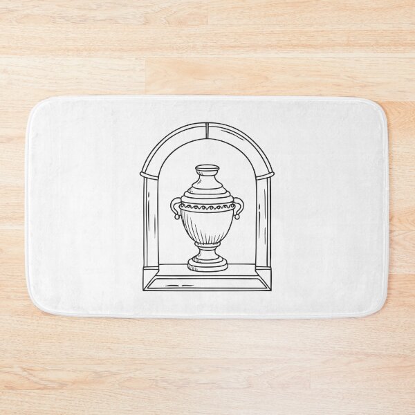 Item preview, An urn set in the middle of a carved wall niche designed and sold by rasagamastore.