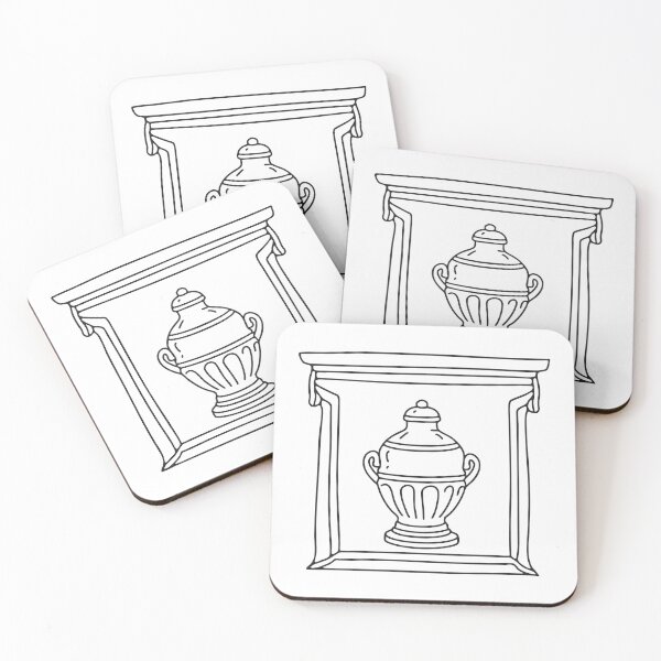 Item preview, An urn positioned centrally within a framed alcove designed and sold by rasagamastore.