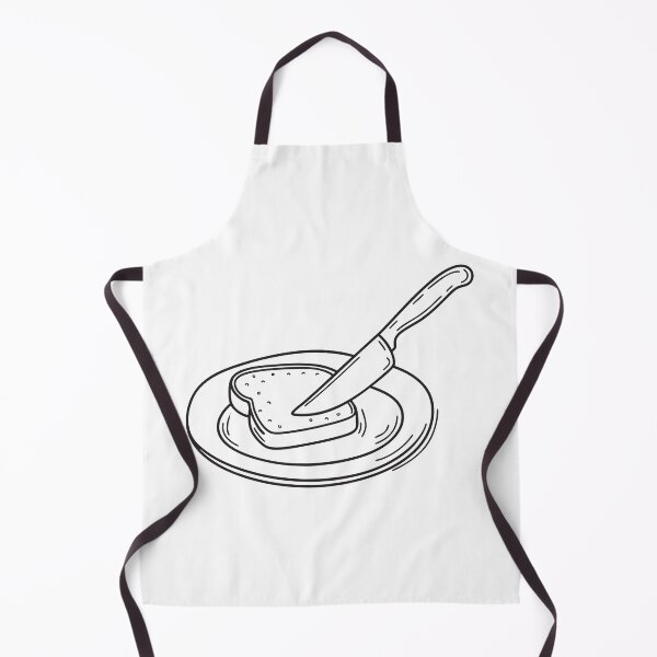 Item preview, A bread slice on a plate with a butter knife next to it designed and sold by rasagamastore.